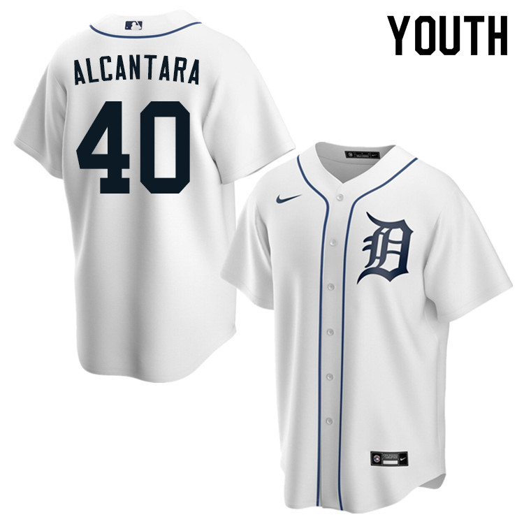 Nike Youth #40 Sergio Alcantara Detroit Tigers Baseball Jerseys Sale-White